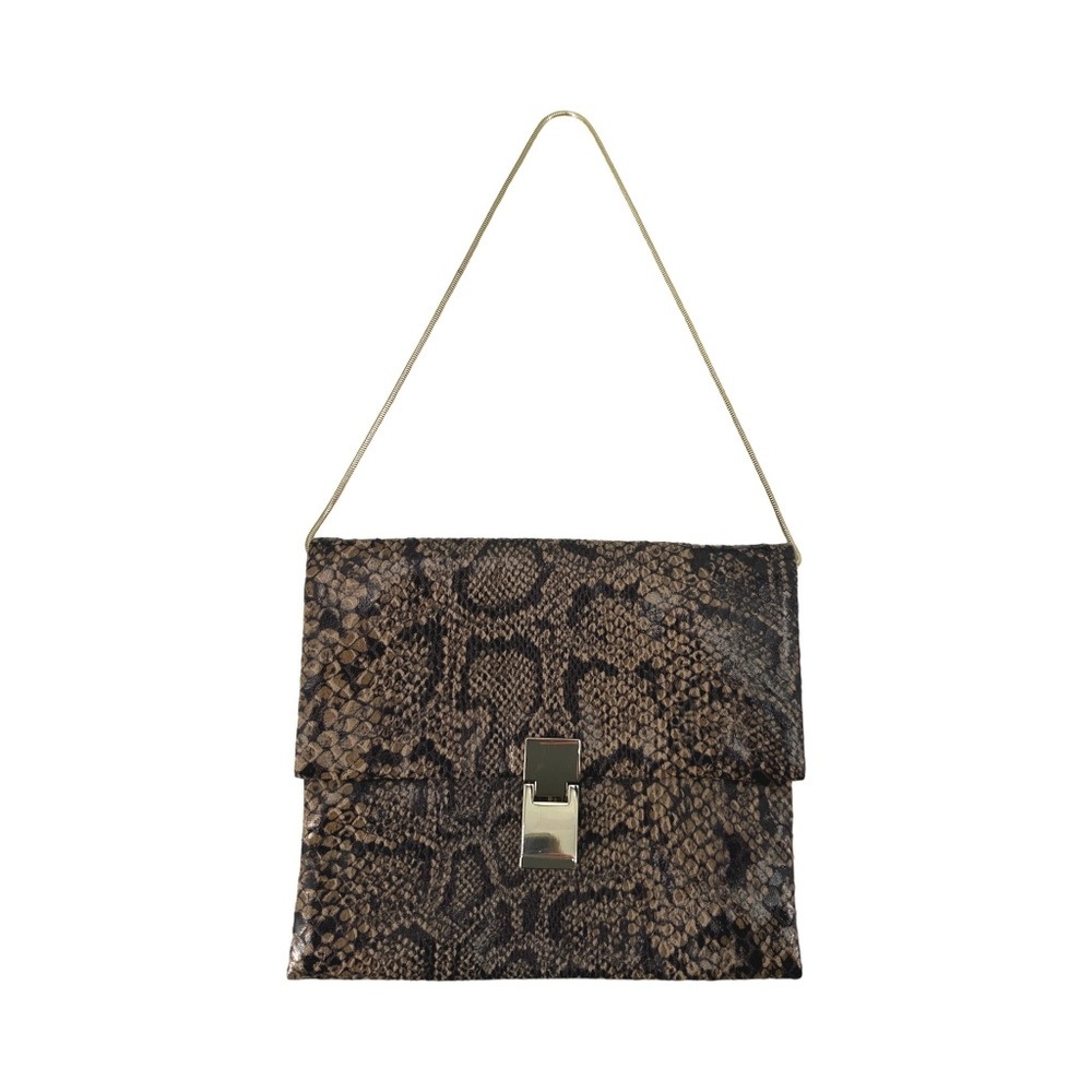 Banana Republic Python Print Shoulder/Clutch Bag … - image 1